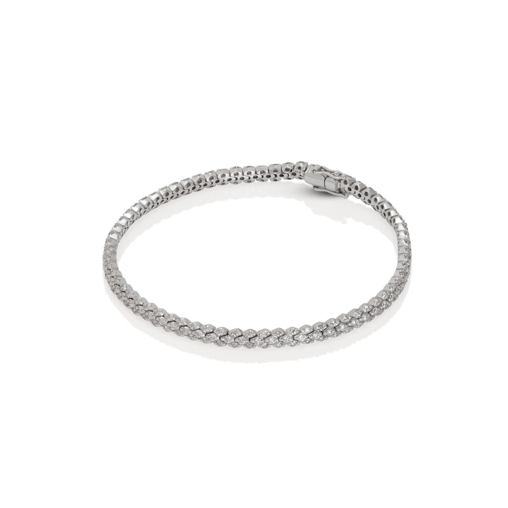 Bracciale oro bianco e brillanti